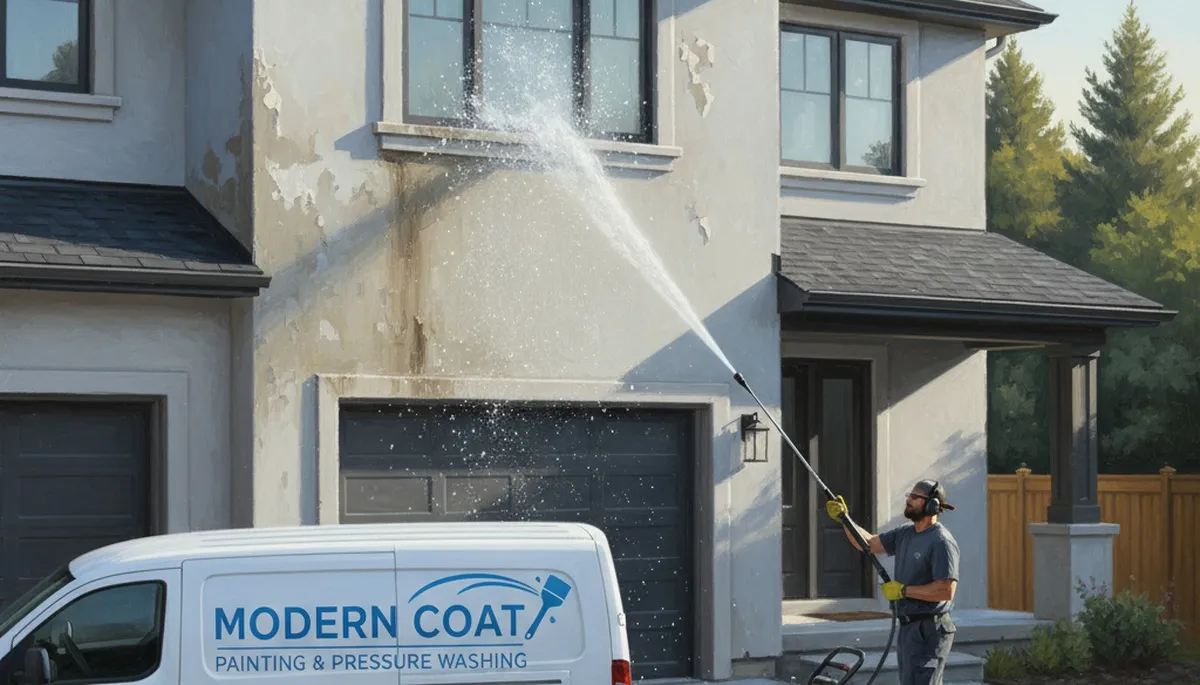 Pressure cleaning service in Vancouver, WA for siding, decks, and driveways to remove moss and algae